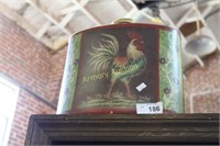 ROOSTER DECORATED VASE