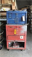 Roll A Way Tool Boxes Red & Blue W/ Tools
