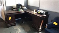 4 Drawer Corner Wooden Desk
