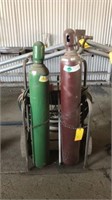 2- Welding Tanks W/ Cart