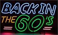 Neon "Back in the 60's" Sign