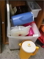 Large Tub of Storage Containers etc -includes Tub