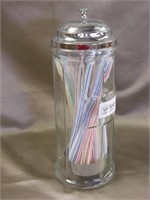 Glass Soda Fountain Style Straw Dispenser