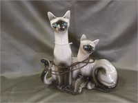 Vintage Siamese Cat Television/Mantle Lamp