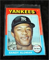 1975  Sandy Alomar New York Yankees Baseball Card