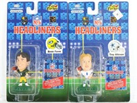 (2) NFL HEADLINERS Football Player Figurines