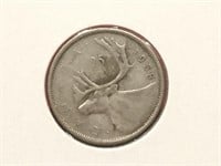 1958 Canada 25¢ Silver Coin