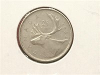 1964 Canada 25¢ Silver Coin