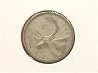 1956 Canada 25¢ Silver Coin