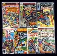 7 Vintage 1977 - 1980s Spiderman Comic Books Lot