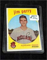 Vintage 1959 Jim Perry Indians Baseball Card