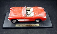 Vintage 1957 Corvette Scale Model Metal Car