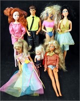 7 Vintage Barbie Dolls & Clothes Assorted Lot