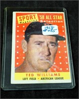 1958 Ted Williams Sport Mag #485 Baseball Card