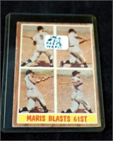 Vintage 1962 Topps Roger Maris #313 Baseball Card