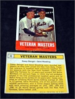 Two1963 Topps # 43 Veteran Masters Casey Stengel
