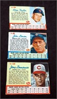 '62 Post Cereal 3 Vintage Baseball Cards Lot