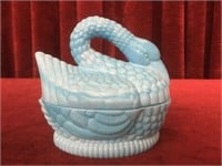 Vintage Swan Covered Candy Dish