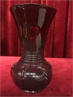 Vintage New Martinville Red Glass Vase