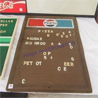 Small Pepsi menu board
