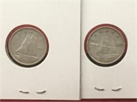 1951 & 1953 Canada 10¢ Coins