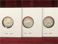3 - 1963 Canada 10¢ Coins