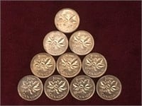 10 - 1969 Canada 1¢ Coins