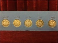 5 - Canada 10¢ Coins