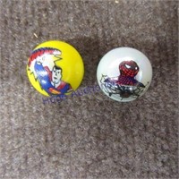Superman and Spiderman Marbles