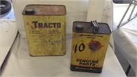 Tracto oil can and genuine parts oil can