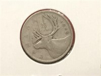 1943 Canada 25¢ Silver Coin