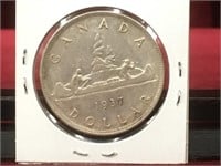 1937 Canada $1 Silver Coin