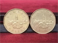 2 - 1992 Canada 125th Anniversary $1 Coins