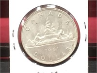 1961 Canada $1 Silver Coin