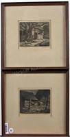 Two, Kenneth Reeve Aquatint Etchings