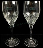 Pair Of Galway Crystal Wine Goblets
