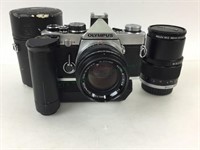 Olympus Om-2 Slr Camera W/ 50mm & 135mm Lens