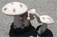 Cement Mushroom Set