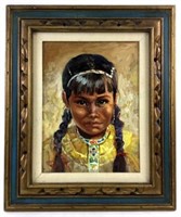 Gertrude Rust Oil On Board Portrait