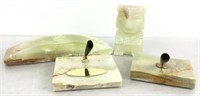 Onyx Stone Pen Holders, Figurine, Candle Holder