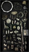 Assorted Pewter Charms, Jewelry, Figurines