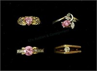 (4) Gold Filled Fashion Rings