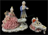 (2) Dresden Porcelain Lace Figures