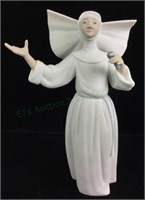 Lladro Porcelain Nun Sister With Microphone