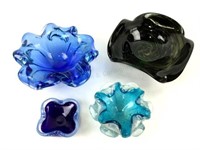 (4) Murano Art Glass Bowls, Ashtrays