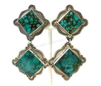 Sterling Silver & Turquoise Southwest Earrings