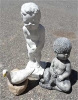 Lot Of Cement Figures