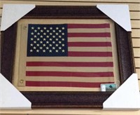 American flag in frame
