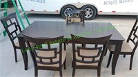 Wooden Dining Room Table with 5 Chairs