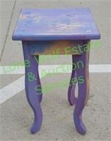 Small Purple Wooden Plant Stand